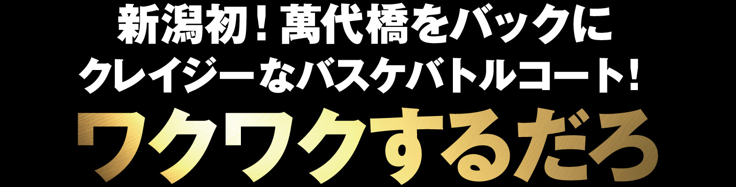新潟初!萬代橋をバックにクレイジーなバスケバトルコート!ワクワクするだろ